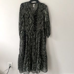 H&M Snake Print Dress Size 2
